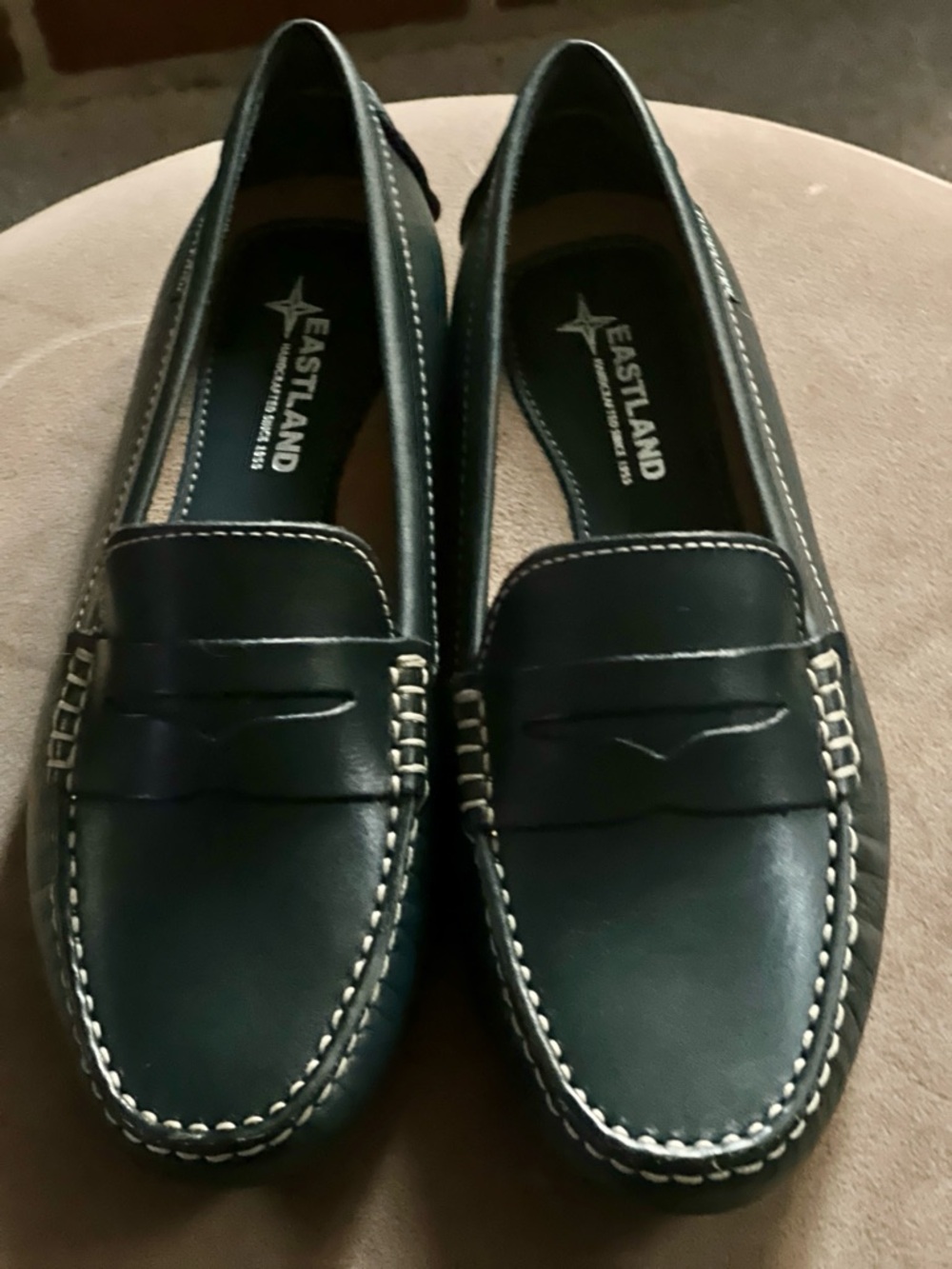 Eastland “Patricia” Navy Penny Loafers Brand New Not Worn